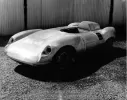 image for The Keck Porsche, body complete. Nadeau Bourgeault is said to have spent 600 hours fabricating this body. At the Sports Car Center, Sausalito, California, 1958.  Photo credit Stephen Holman.